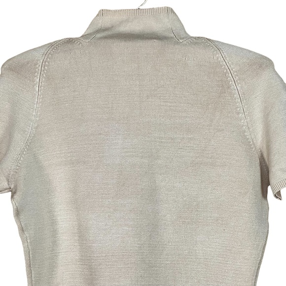 EMANUEL Emanuel Ungaro Petite Silk Blend Funnel Neck Pullovet Sweater Size P - Picture 4 of 8